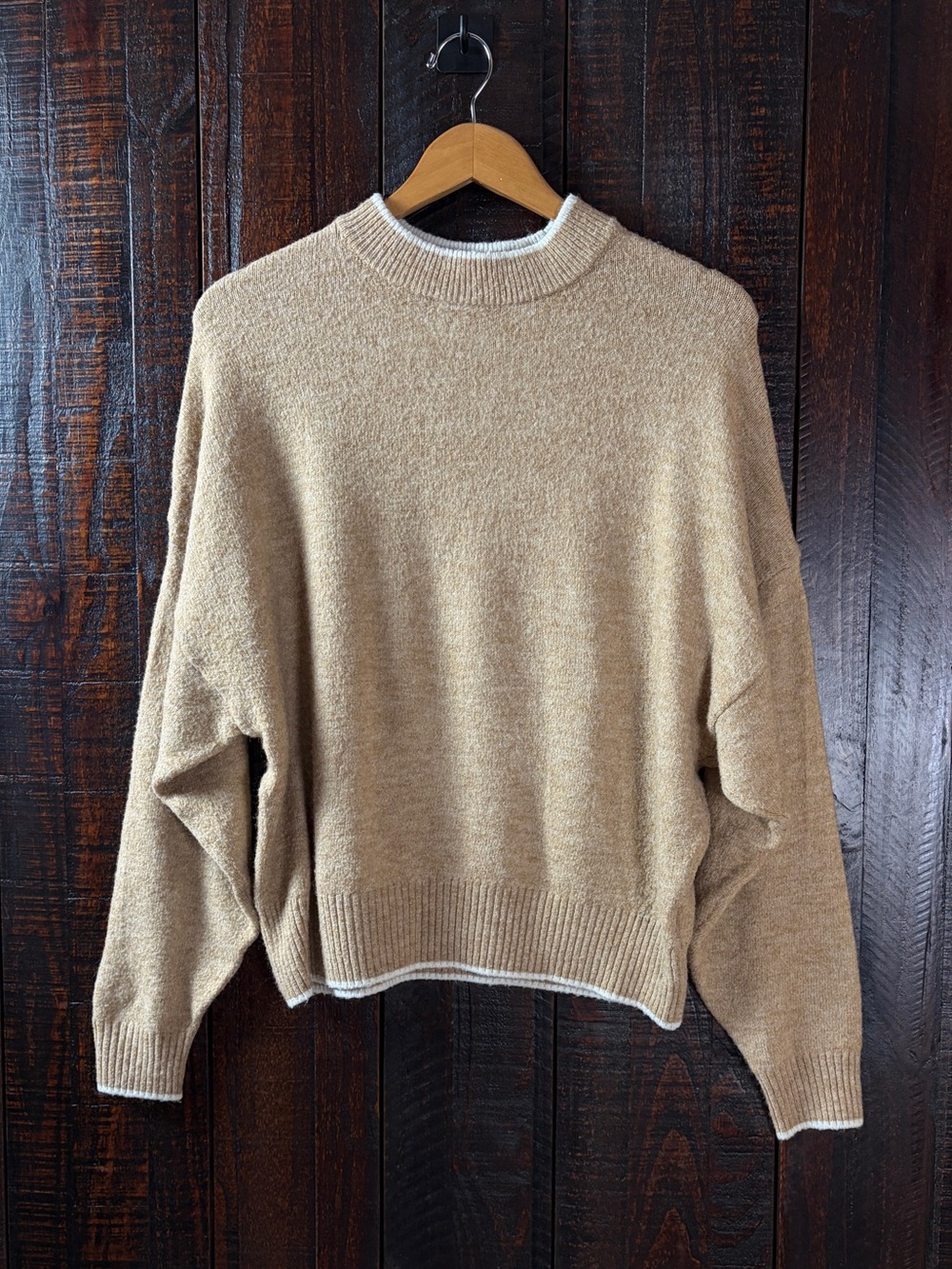 H&M Beige Cozy Dolman Sleeve Sweater Medium